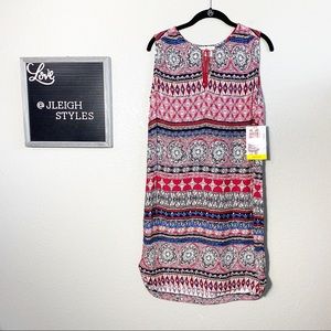 Beach Lunch Lounge Boho Tassel Tie Dress Sleeveless NEW NWT Medium